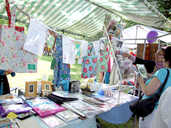 Fathima's card stall at the Abbeyfield Park Festival