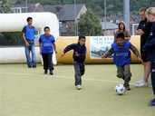 Children playing football
