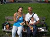 Man, woman and child