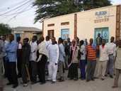 Voters queuing at polling station in Somaliland