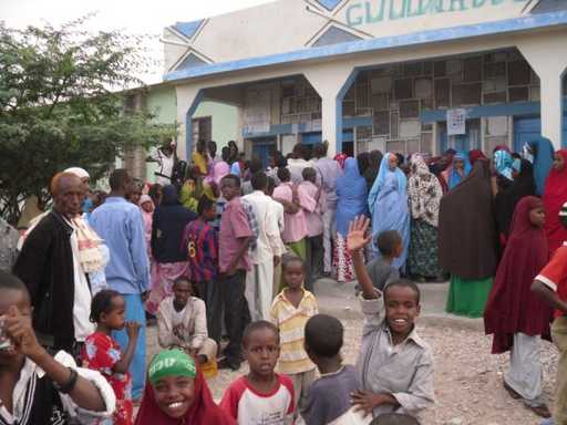 Voters waiting to cast their ballot