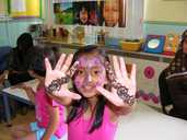 Henna hand painting