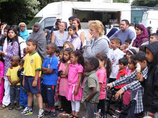 Audience watching the stage