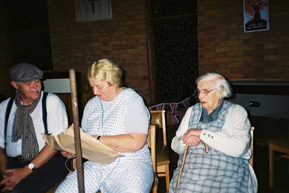 Dressed up in 1940's clothes