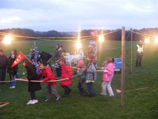 Children playing 'Rats & Cats' at Beacons Festival