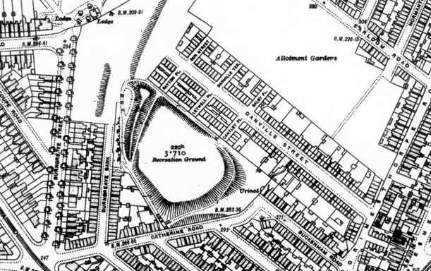 Map of streets around Burngreave Rec 1905