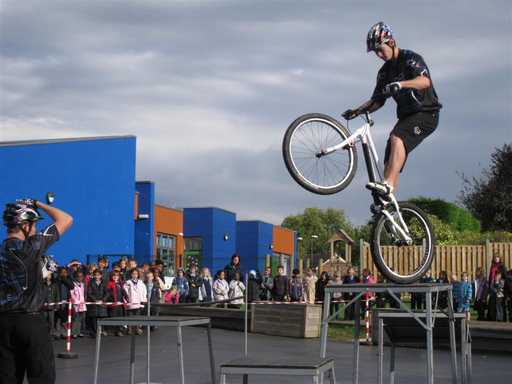 Ben Slinger and Danny Butler showed off their Championship stunts