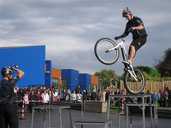 Ben Slinger and Danny Butler showed off their Championship stunts