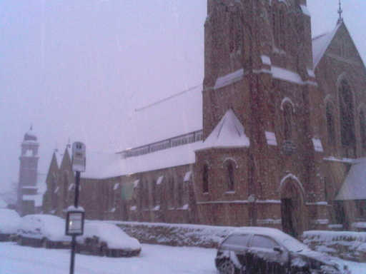 Jamia Majid Ghusia minaret and Trinity Methodist Church