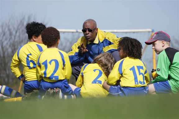 The Under 8s get a pep talk