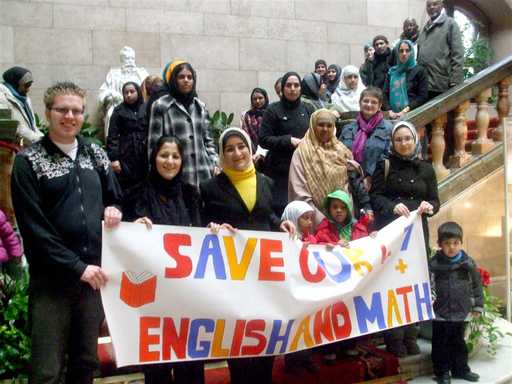 Adult learners protest at council cuts