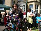 A pedal-power smoothie-maker in Abbeyfield Park.