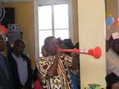 Man playing Vuvuzela