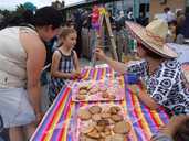 Residents enjoy the world fayre