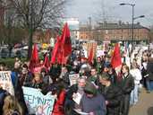 Banners at Lib Dem Party demo