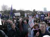 Demonstrators at cuts protest