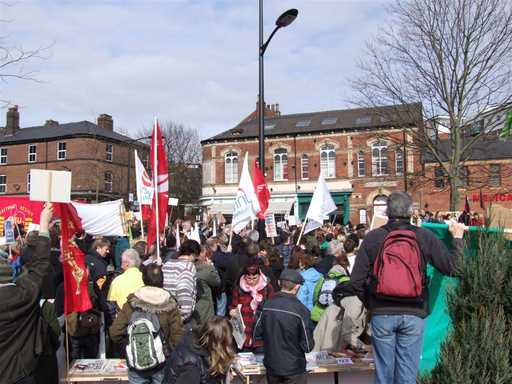 Congregating before the march