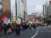 Marching through town