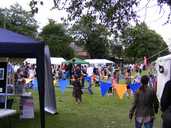 Customers at the stalls