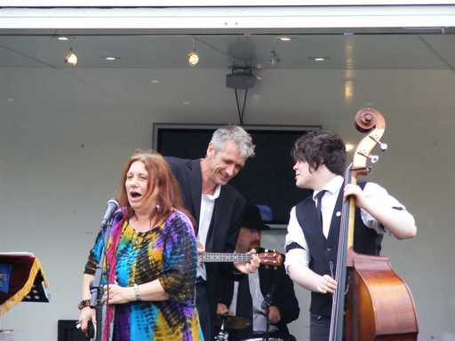 On stage at the Festival