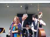 On stage at the Festival