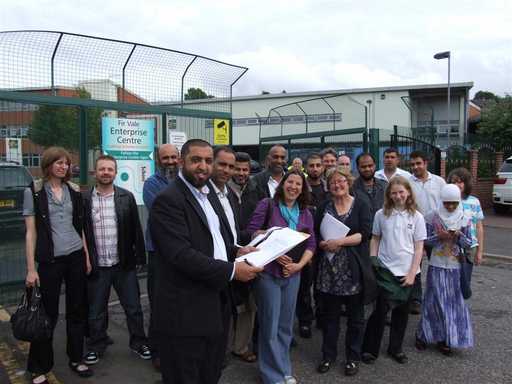 Concerned Parents Outside Fir Vale School