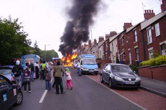 Ice cream van fire