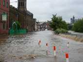 The River Don burst its banks on Nursery St in June 2007