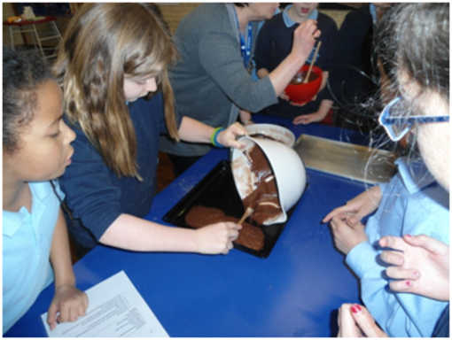 Baking chocolate cake