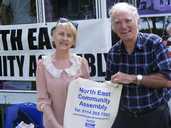 NE Assembly stall at Abbeyfield Festival