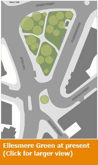 Ellesemere Green at present (click for larger view)