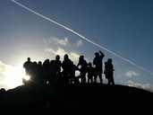 Children in silhouette