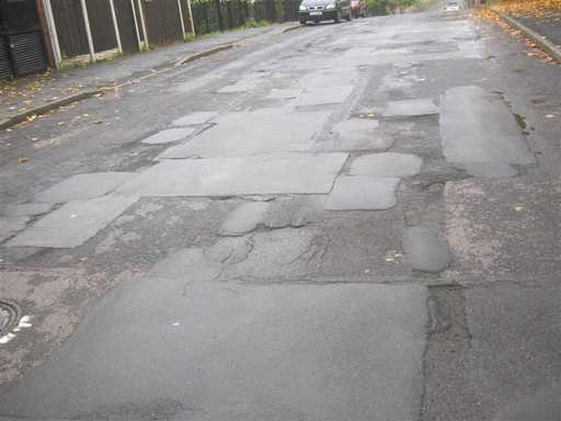 Roads are full of potholes.