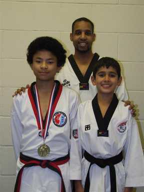 Taekwondo students