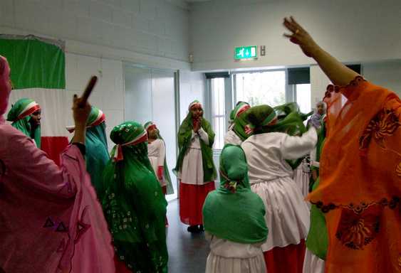 Dancers perform to music