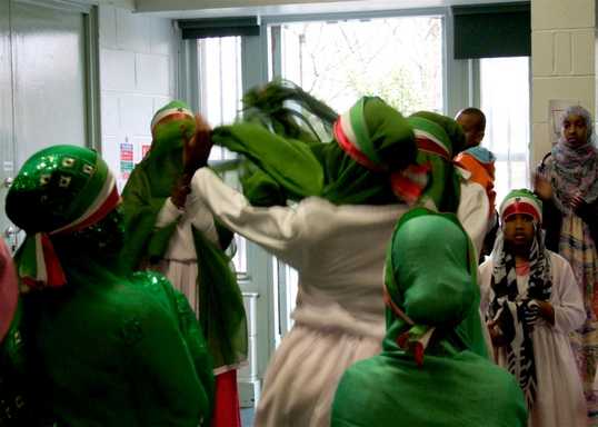 Dancers perform traditional Somali dance