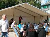 Crowd enjoying the music.