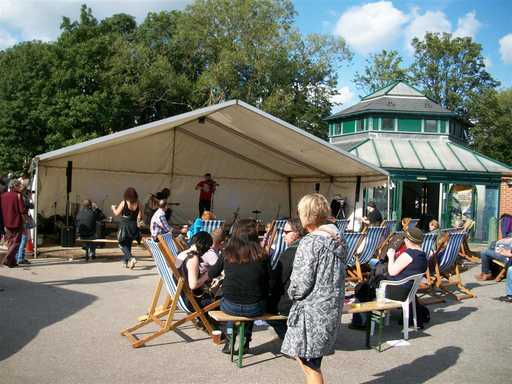 Crowd enjoying the music.