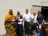 Adventure Playground helpers with David Blunkett MP