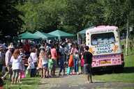 Ice cream queue on a hot day