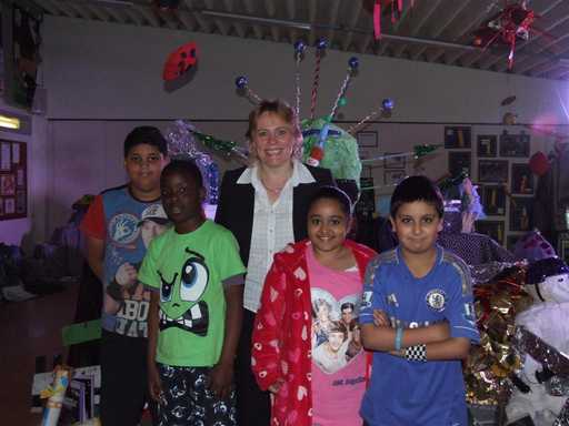 Owler Brook students and their teacher