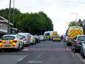 Police cordon on Andover Street