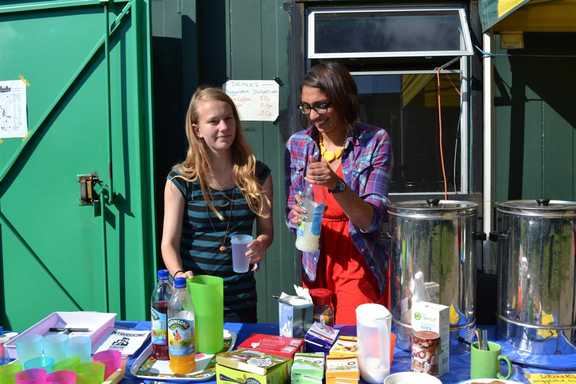 Refreshments were welcome on this sunny day