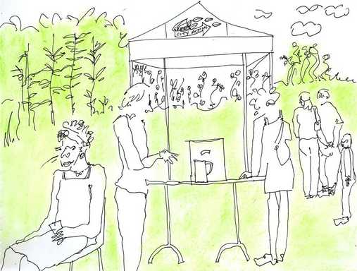 Sam Galbraith illustrated events at Allotment Soup