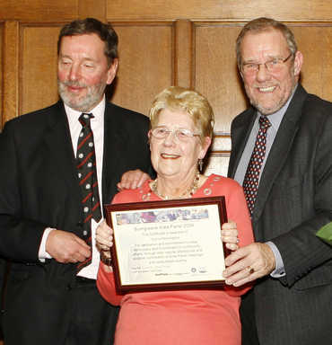 Sylvia Pennington at awards ceremony