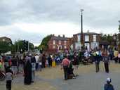 Outside the Vestry Hall