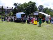 Gathering at the stage