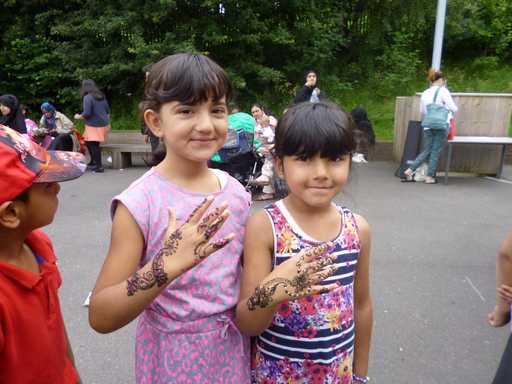 Henna art at the Mela