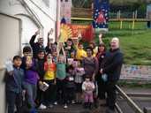 Children with Easter eggs