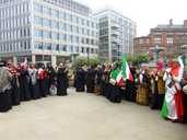 Somaliland community of Sheffield gathering on the Peace Gardens